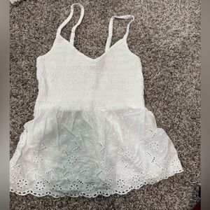 Hollister White Lace Camisole Top
